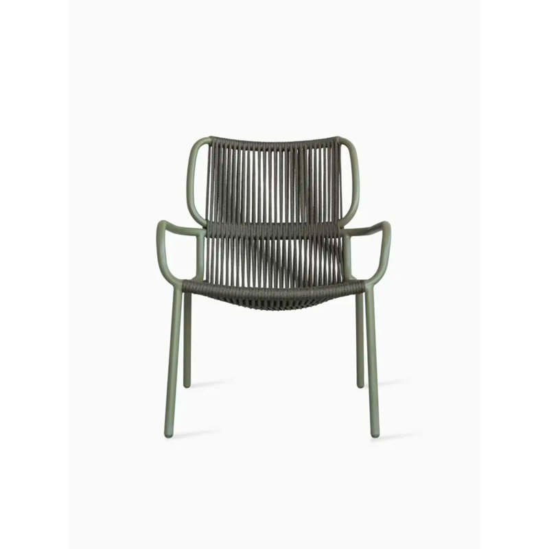 Ribbon Lounge Chair, Moss/Dark Green