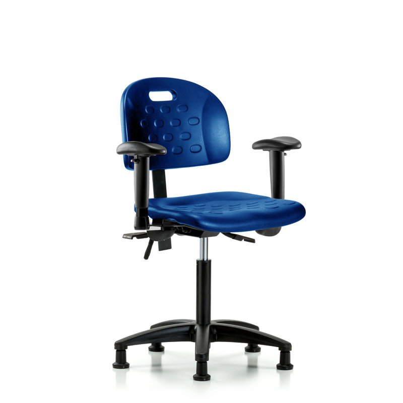 Chaise de travail ergonomique en polyuréthane, Patins, Réglable