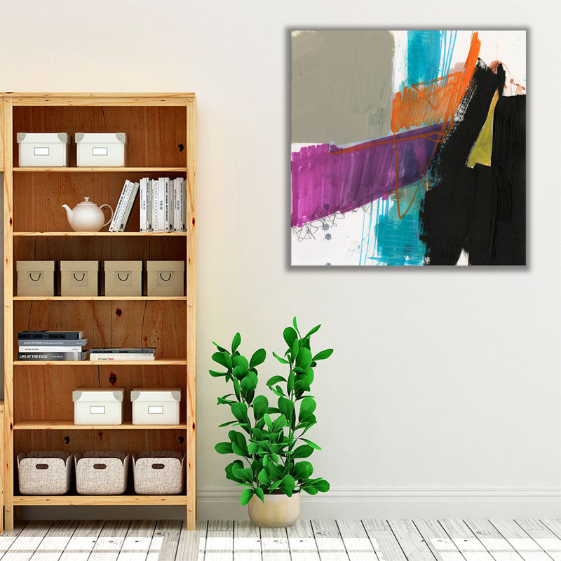Primaire action V - reproduction d'art sur toile, H 20 po x l 20 po