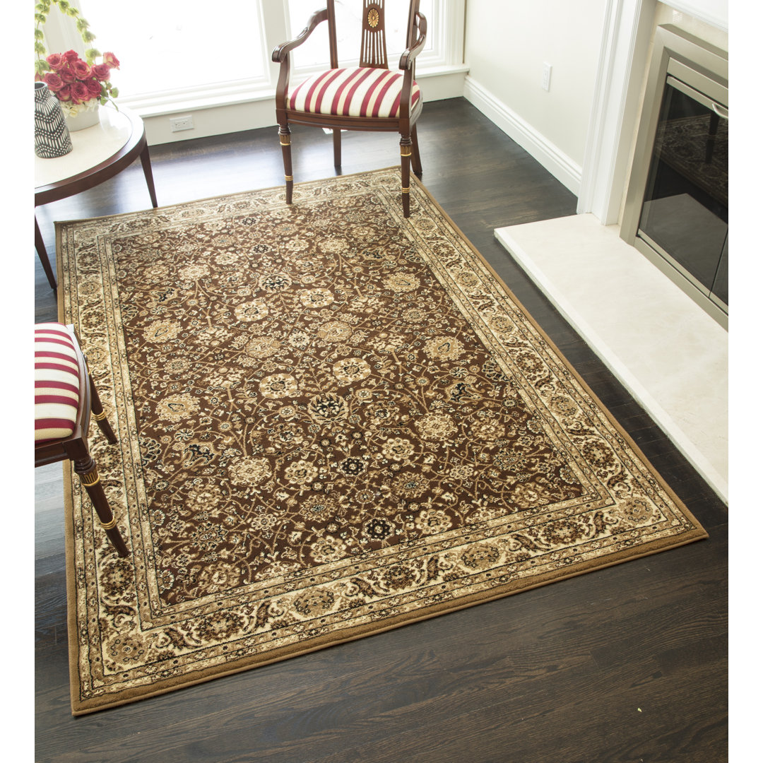 Gloucester Gilded Loom Oriental Brown Area Rug Threadbind Rug 