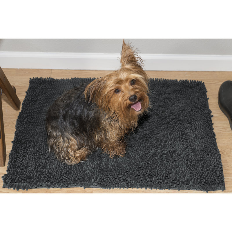 Charcoal Gray Medium Absorbent Pet Shammy Rug