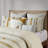 3 Piece Cotton Comforter Set Gray/Yellow