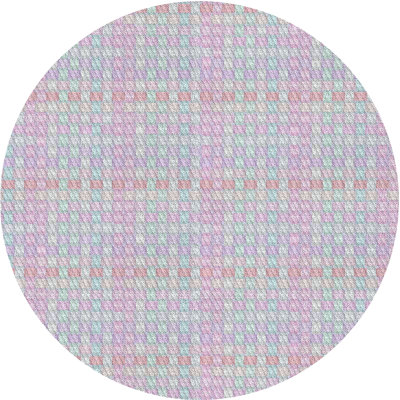 Tapis décoratif rose à carreaux Sansa
