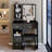 29.2" Small Space Left Drawer Desktop Vanity Table + Cushioned Stool, Extra Large Right Sliding Mirror, Multi Layer High Capacity Storage, Practical Fashionable Dresser, Suitable For Small Space-1225024681