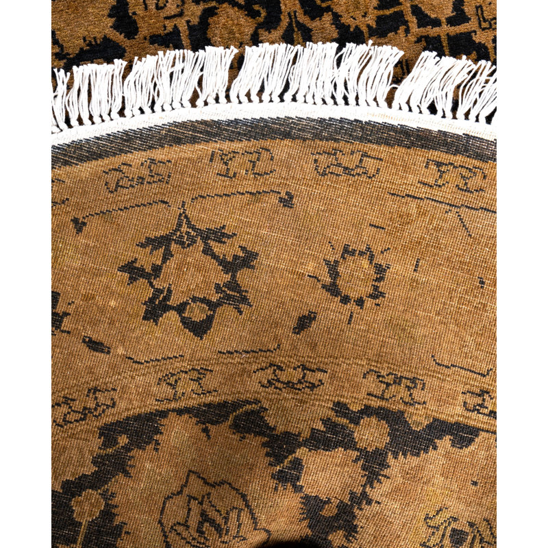 Overdyed One-of-a-Kind 4' 1" X 4' 1" Hand Knotted Area Rug