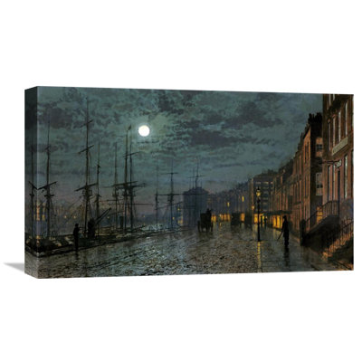 " City Docks By Moonlight " by John Atkinson Grimshaw