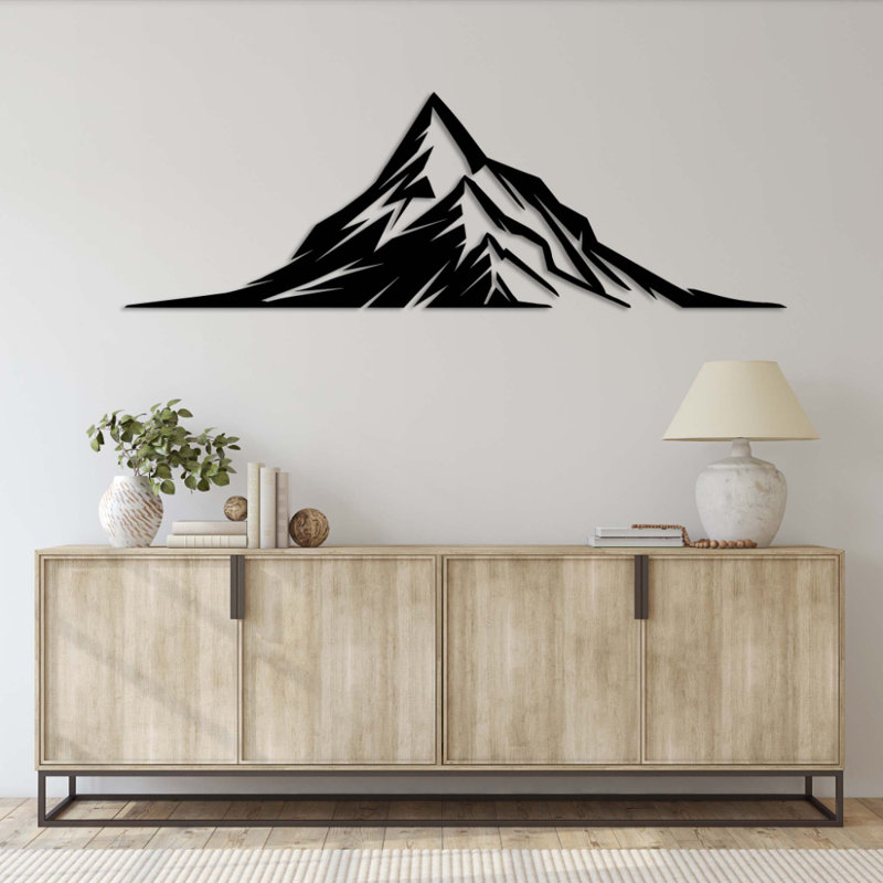 Mount Olympus Metal Wall Art - Mythological Mountain Wall Art - Greek Gods Inspired Landscape Design Sculpture - Rustic Fantasy Wall Hanging - Modern Industrial Metal Art - Nature Mythology Home Decor - Bold Statement Art Piece