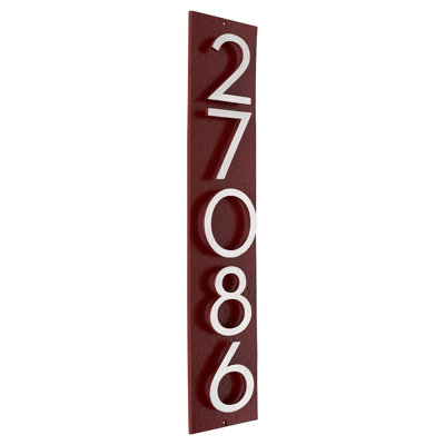 Floating Modern 6" Number Vertical Address Plaque