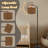  Arc Floor Lamp Leopard skin Animal cheetah Tall Modern Standing Lamp LED Adjustable Linen Lampshade 3 Color Temperatures