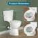 19" Tall Rear Outlet Toilet With Powerful Dual Flush, Two-piece Rear Discharge Toilet With Extension Pipe