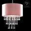 Jesmond 35 cm H Drum Cotton Pendant Shade ( Clip On ) in Pink