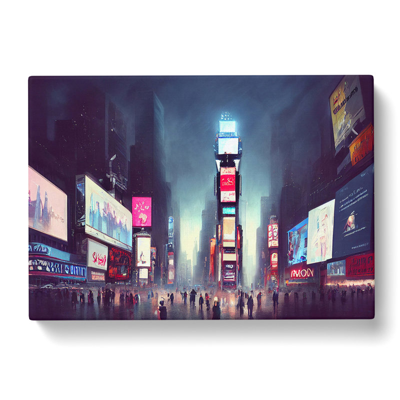 XXX-H1022-WF-6415X New York City Times Square Vol.6 - Wrapped Canvas Print, 35cm H x 50cm W x 3cm D