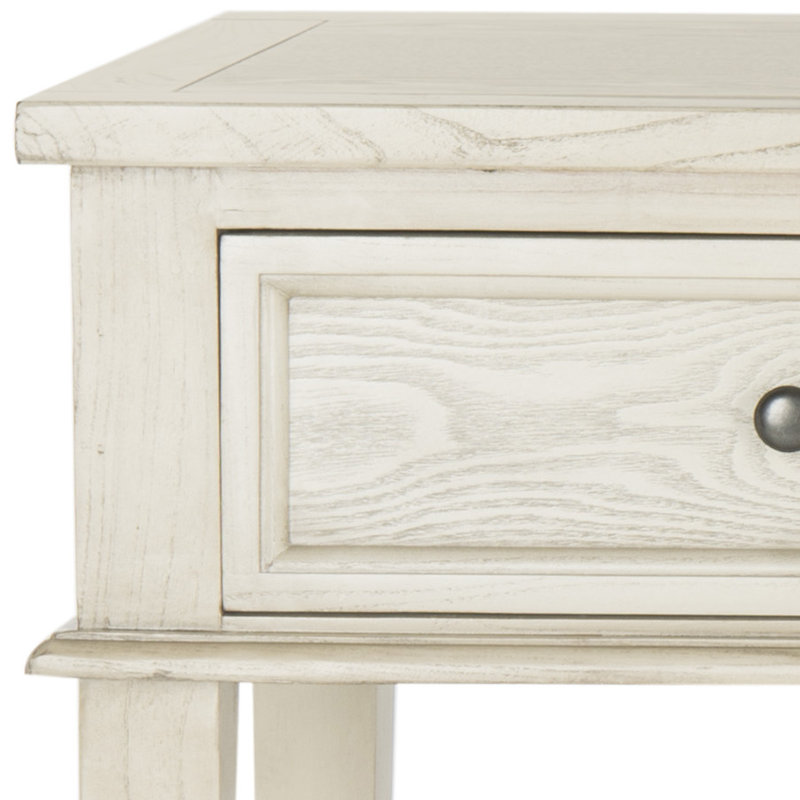 White Elm Wood Hallway Table with Storage Drawers