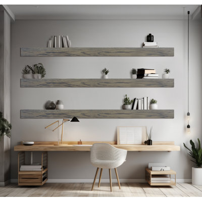 Emerald Lee 3 Piece Oak Floating Shelf