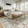 Vintage Tribal Washable Area Rug – Full Coverage Boho Carpet with Geometric Pattern – Non-Slip Soft Floor Mat