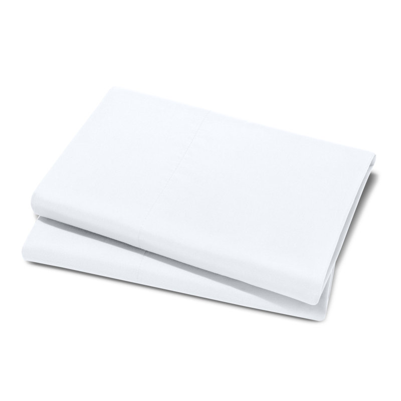 Microfiber Pillowcase Set Envelope Closure, California King Pillow Case, White