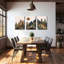 3 Piece Mountain Canvas Wall Art 30x40cm