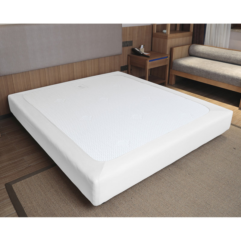 Wrinkle Resistant Wrap Around Box Spring Cover, Queen, White