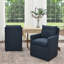 Chaise de salle à manger rembourrée en lin avec roulettes interchangeables et pieds fixes (ensemble de 2) Cathlino-98259766