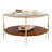 Modern Gold Round Double-Layer Coffee Table