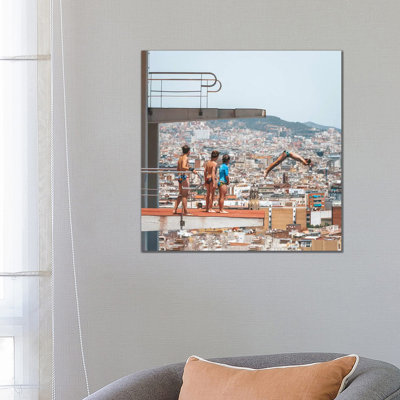 Barcelona Divers by James Vodicka - No Frame Gallery-Wrapped Canvas Giclée on Canvas