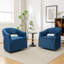 Fauteuil demi-tonneau pivotant en velours de 27,6 po Fumiyo-1110481369