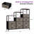  52" Wide Fabric Dresser with Stepped Drawers & Power Outlet with LED Lights-659940620