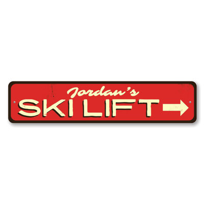 Ski Lift Custom Aluminum Sign