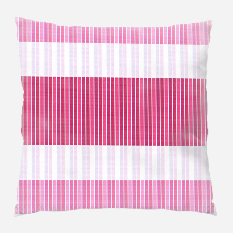 Fabric Striped Microsuede Reversible Throw Pillow
