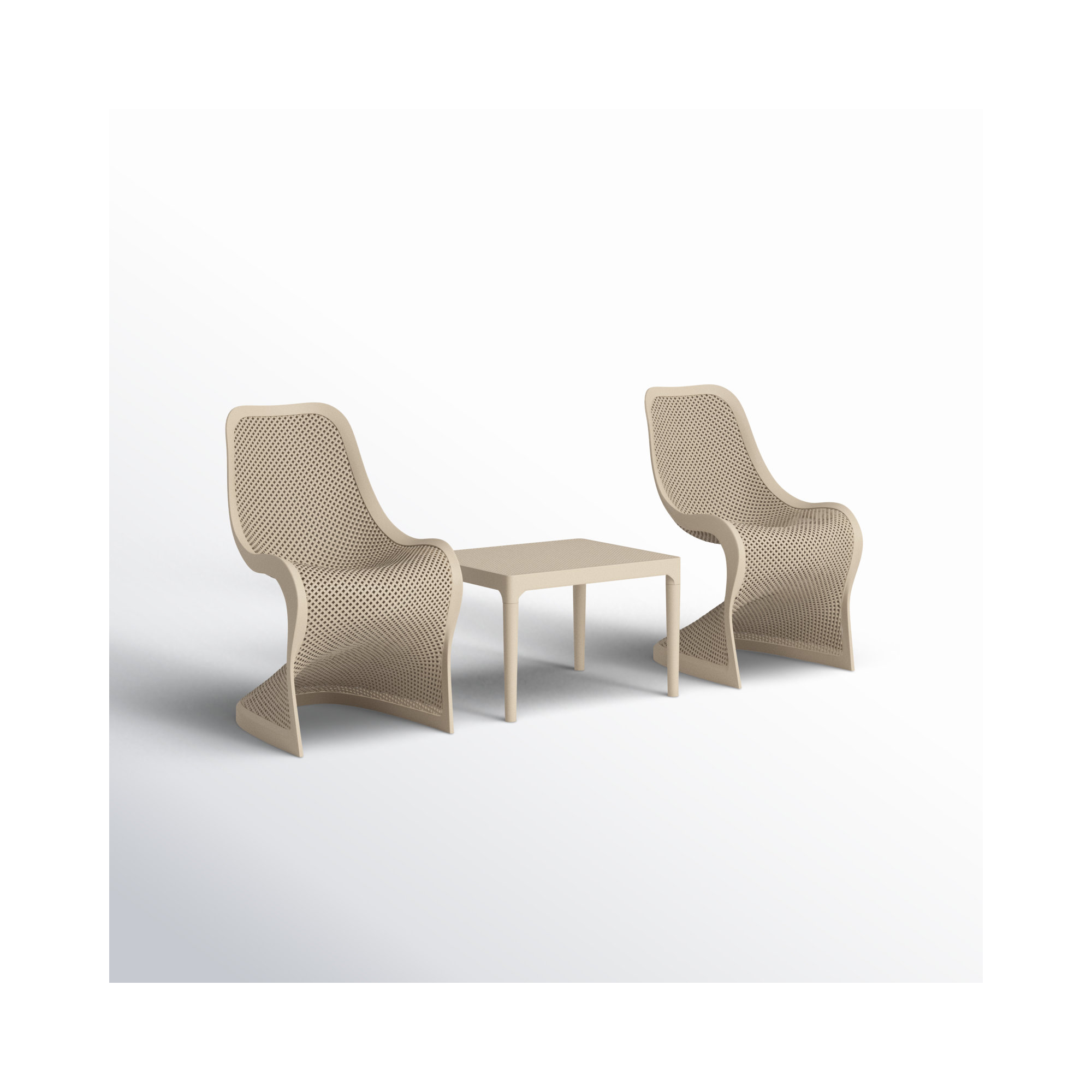 Nassau 2 Person Seating Set, Beige