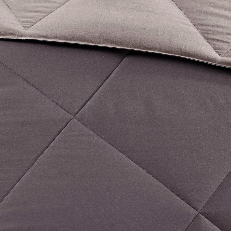 Édredon très grand pour lit de 3 m, 2 taies décoratives, Édredon pour très grand lit + 2 taies décorativ, Gris