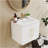 24-Inch Wall-Mounted Bathroom Vanity With Sink Combo,Double Doors,Soft Close Hinges, Ceramic Basin,Easy Assemble,Gold Metal Long Handle,Storage Space,Glossy White-174089033-174089035