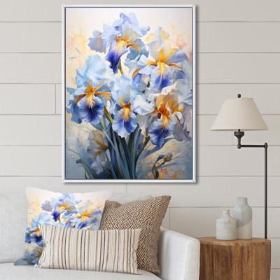 " Blue And Yellow Minimalism Irises "