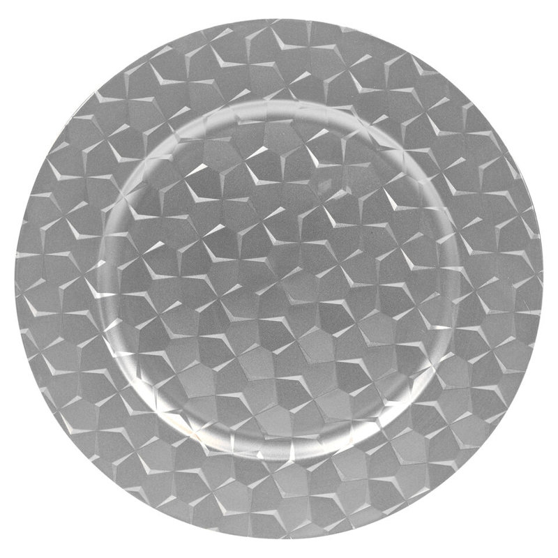 Adoline Acrylic Charger, Silver