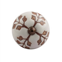 Hand Painted 1 1/2" Diameter Round Knob