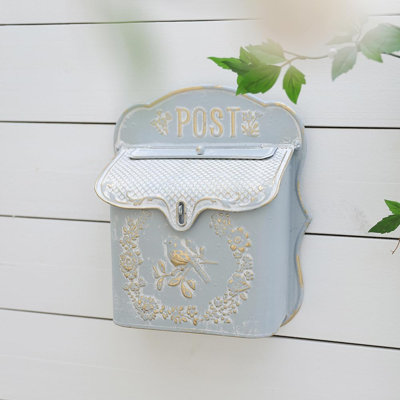 Boîte aux lettres murale rétro en métal pour l'extérieur de la maison, verrouillable