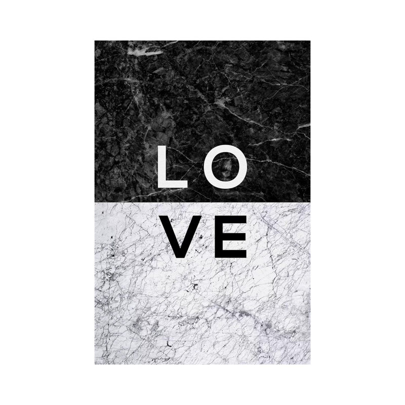 Love B&W by Orara Studio - Wrapped Canvas Print, 152.5 cm H x 101.5 cm W