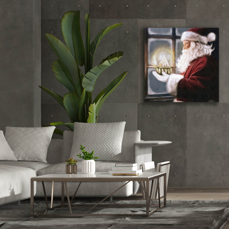 «Santas Magic» par Ashley Bradley, art mural sur toile, H 37 po x l 37 po x P 1,5 po