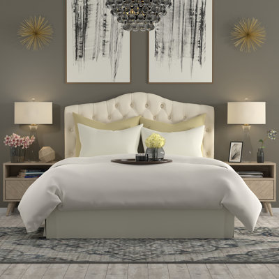 Alcott Hill® Laperle Button Tufted Upholstered Headboard & Reviews ...