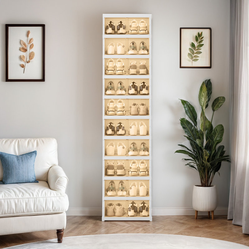 10 Tier 20 Pair Stackable Shoe Storage Box