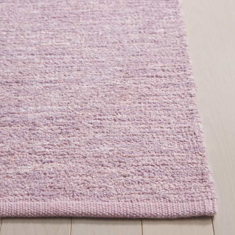 Tapis rose en coton recyclé touffeté à la main Truckee, Rectangle 5 pi x 8 pi