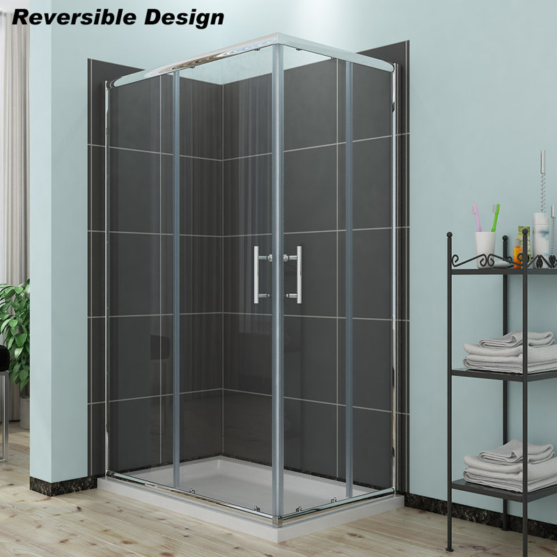 Broady Rectangular Shower Enclosure, 1850mm H x 900mm W x 760mm D
