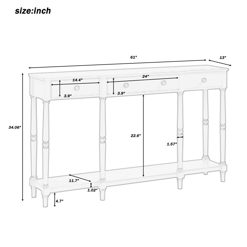 Sand & Stable Alexis 61'' Console Table & Reviews | Wayfair