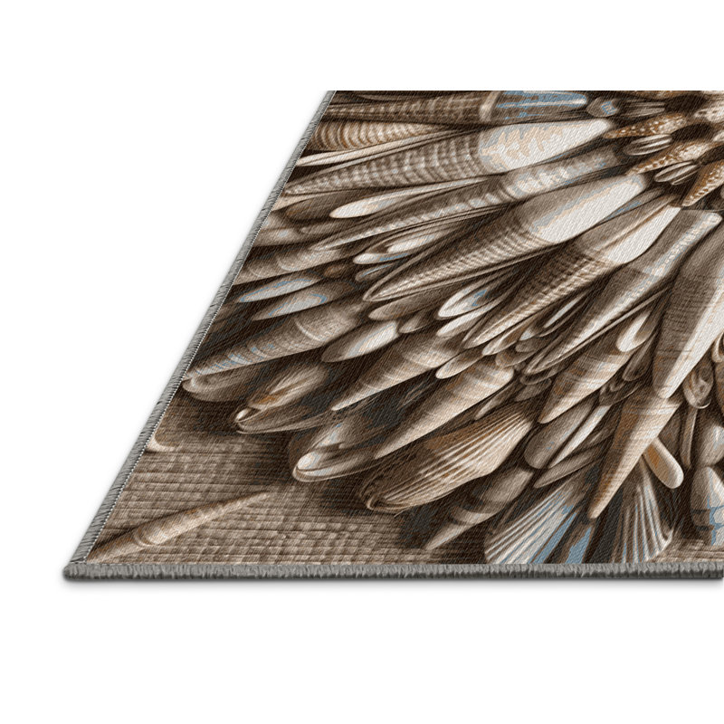  Tapis bord de mer lavable Mandala, Rectangulaire 7 pi x 10 pi