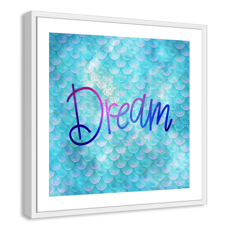 Décoration murale crème Dream Kids, H 27,5 po x l 27,5 po x P 1,19 po, Encadré de boîte blanc