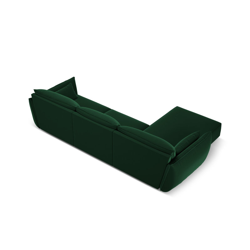 Adriona 4 Seater Corner Sofa , Green, Left Hand Facing