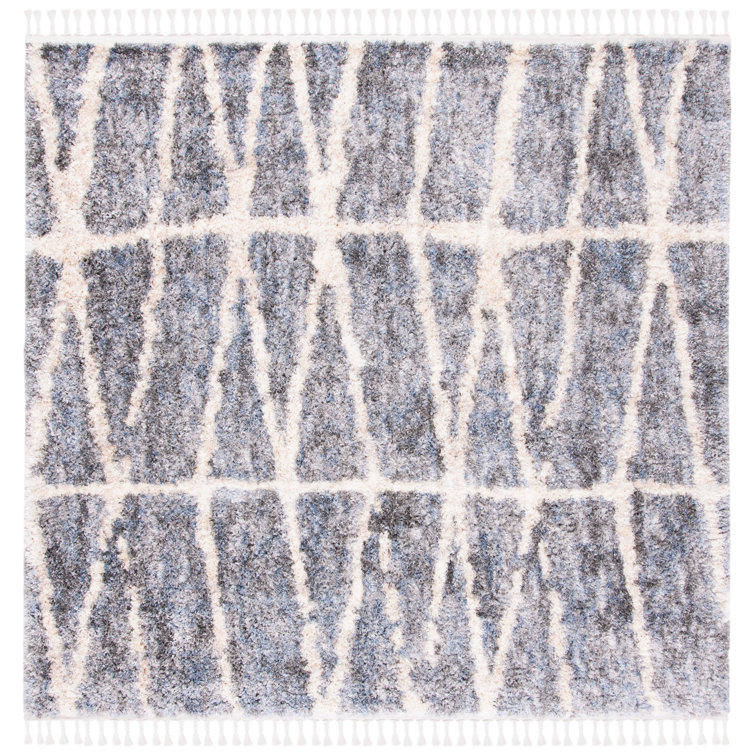 Triplett Fringe Shag Performance Abstract Rug
