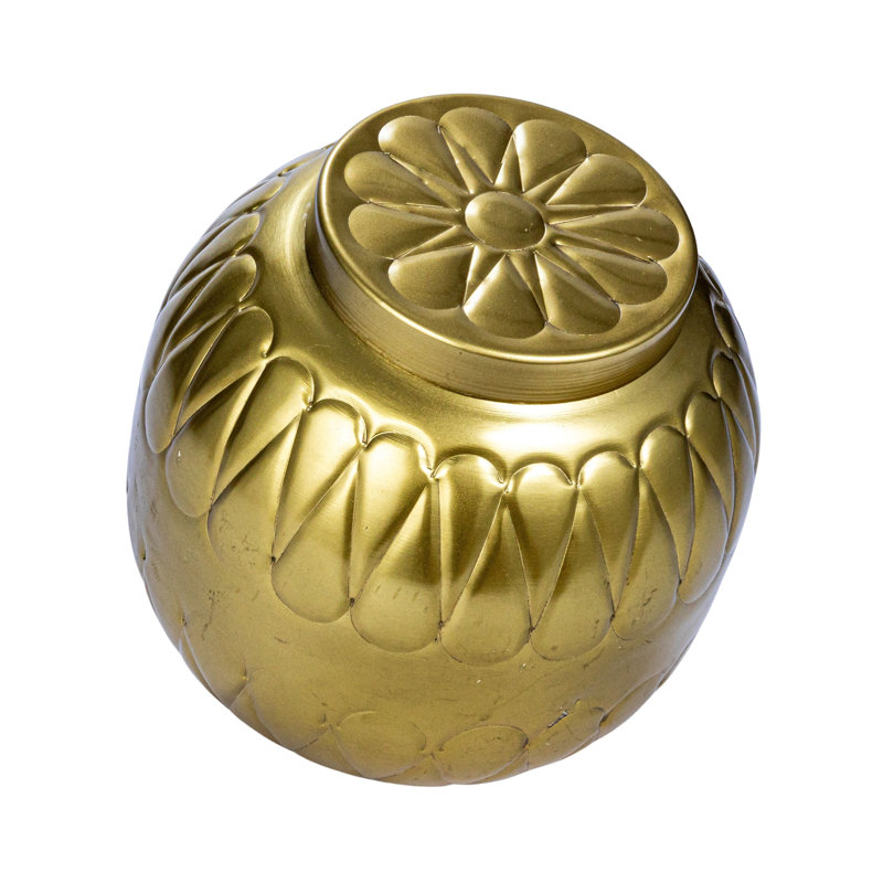 Decorative Embossed Metal Container