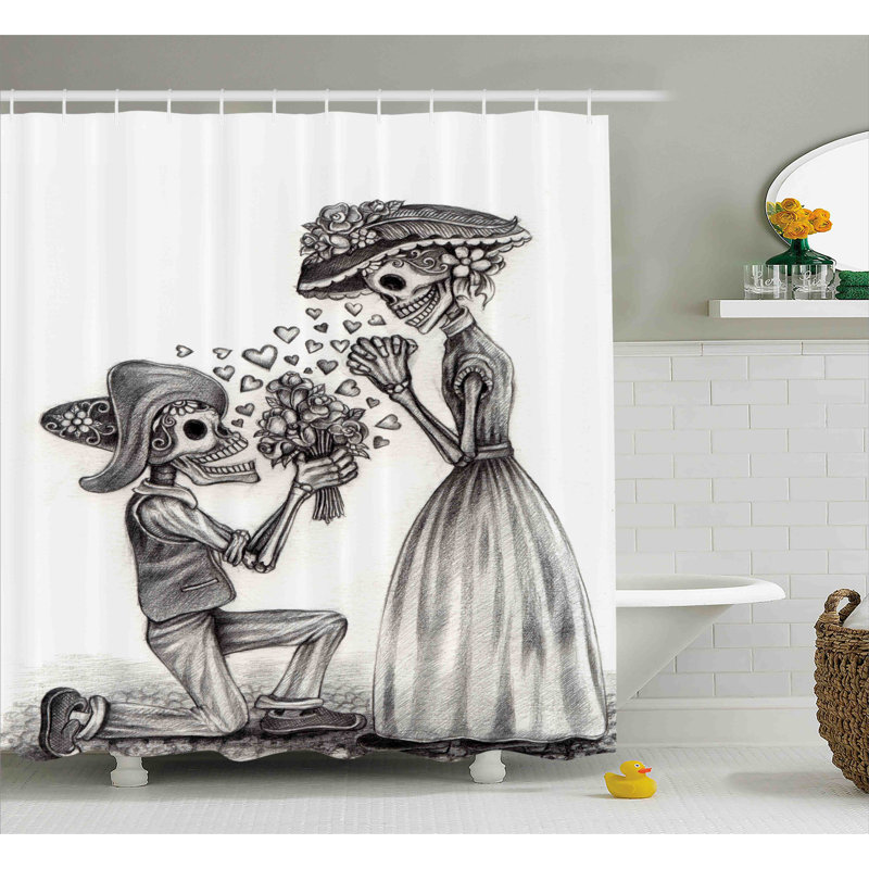  Rideau de douche simple Day Of The Dead, H 75 po x l 69 po