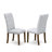 5 Piece Dining Room Furniture Set Consist of a Square Dining Table and 4 Upholstered Parson Chairs, Antique Walnut-770764538
